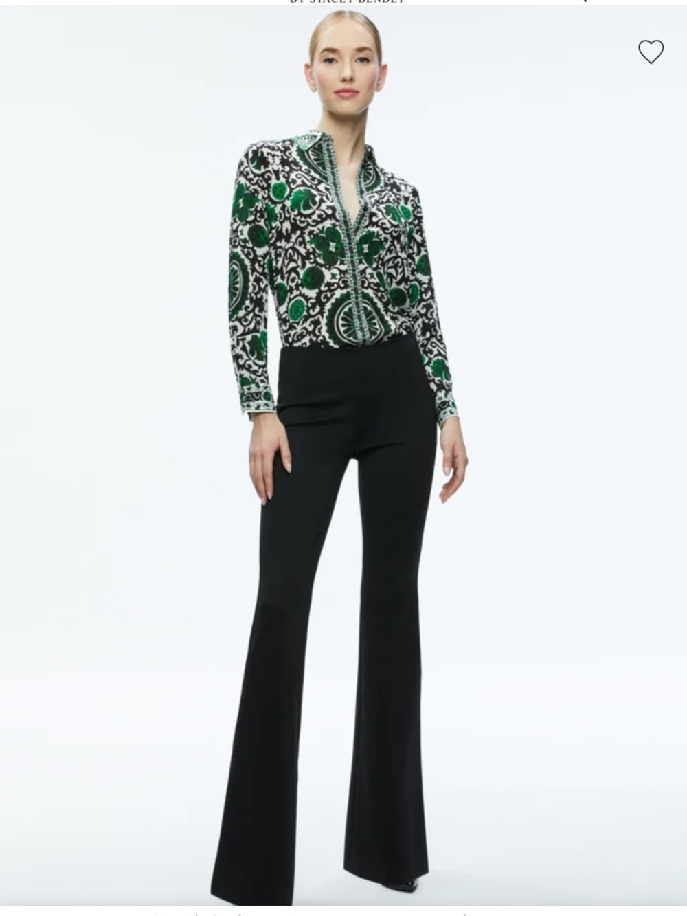 Alice + Olivia Willa Blouse Top. 100% Silk Shirt.  New without tags. - Picture 4 of 13